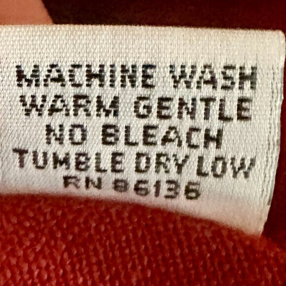 Bryn Walker Women's 100% Linen Tunic Top  Size S Red Ruffle Sleeves Hi Low Boho - Picture 11 of 13